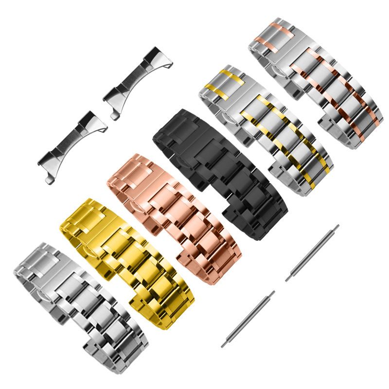 Bracelets de montre compatibles avec le célèbre bracelet en acier inoxydable L2, bracelet de montre en acier massif à cinq perles_voghion.com