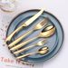 Gold Mirror Cutlery Set - 304 Stainless Steel Tableware_voghion.com