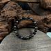 Memory Bracelet – Obsidian & Hematite Beaded Healing Jewelry, Adjustable Elastic String For Protection & Grounding_voghion.com