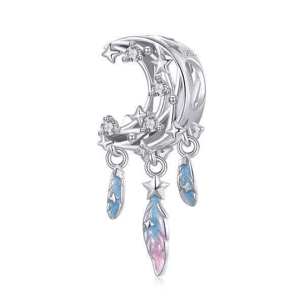 Moon Dreamcatcher Charm Sterling Silver Charm_voghion.com
