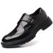 Geeignet für alle Jahreszeiten Brogue Herbst Atmungsaktive Herren Bräutigam Anzug Casual Velcro Business Derby Schuhe_voghion.com