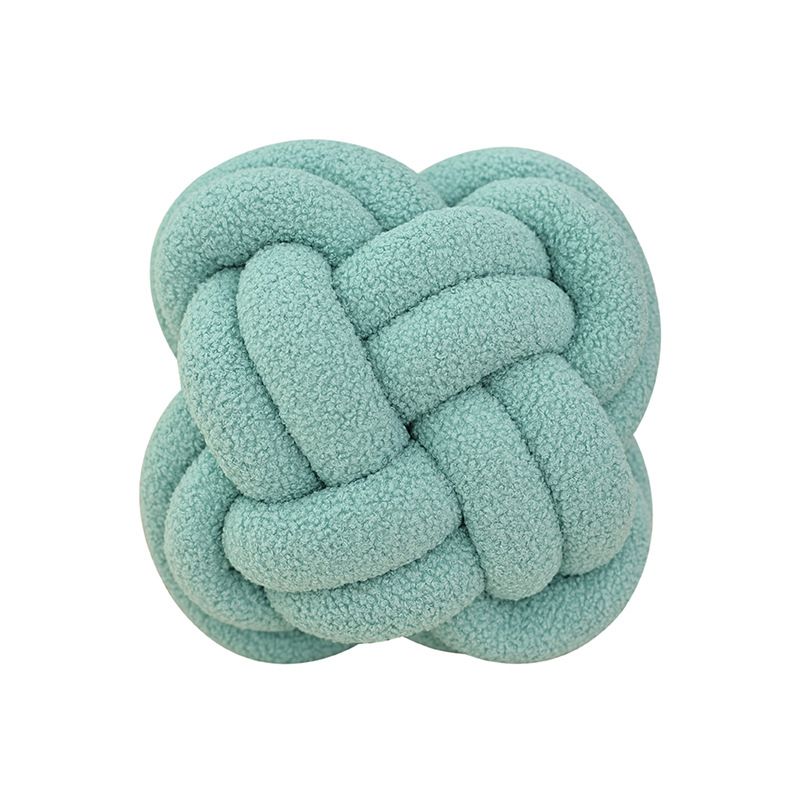 Hand-Knotted Sherpa Pillow Ball - Woven Decorative Throw For Sofa & Bay Window_voghion.com