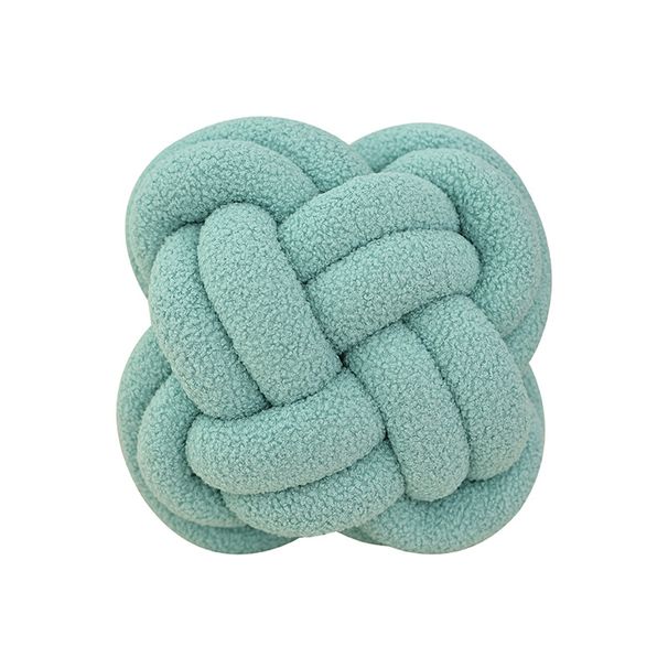 Hand-Knotted Sherpa Pillow Ball - Woven Decorative Throw For Sofa & Bay Window_voghion.com