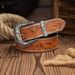 HOT Western Cowboy PU Leather Belt - Men Waist Strap Bull Decoration Floral Engraved for Jeans_voghion.com