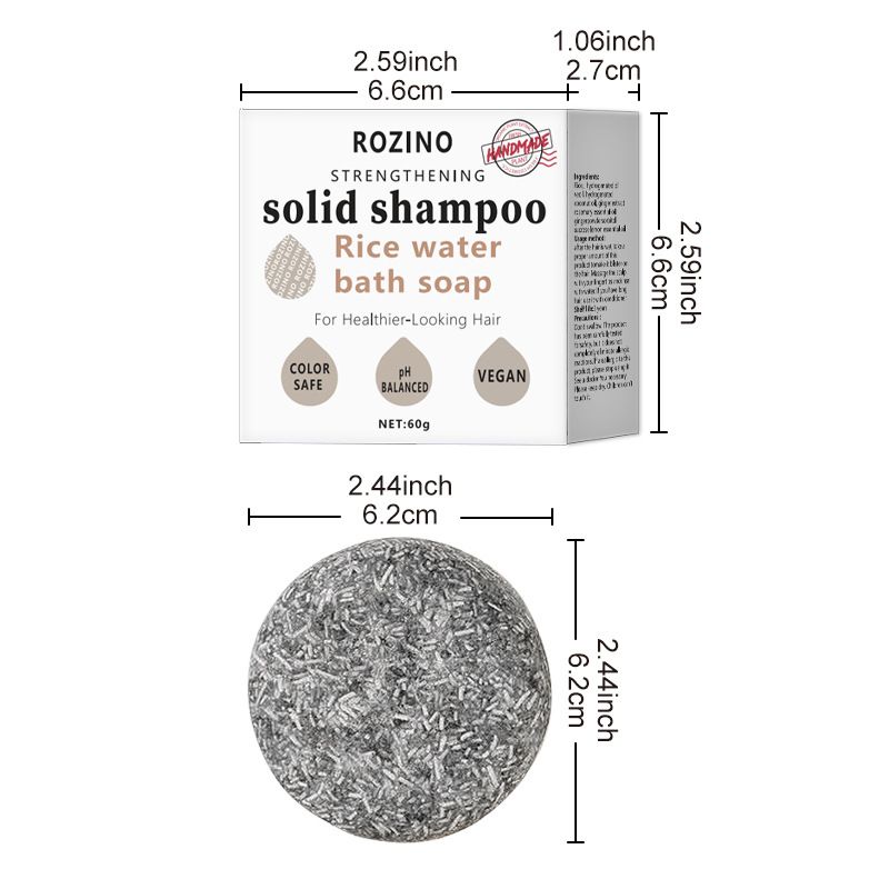 Reissuppen-Shampoo, erfrischend, Ölkontrolle, Haarwurzeln, handgefertigt zur Entfernung von Schuppen, dicke, weiche und feuchtigkeitsspendende Haarseife_voghion.com