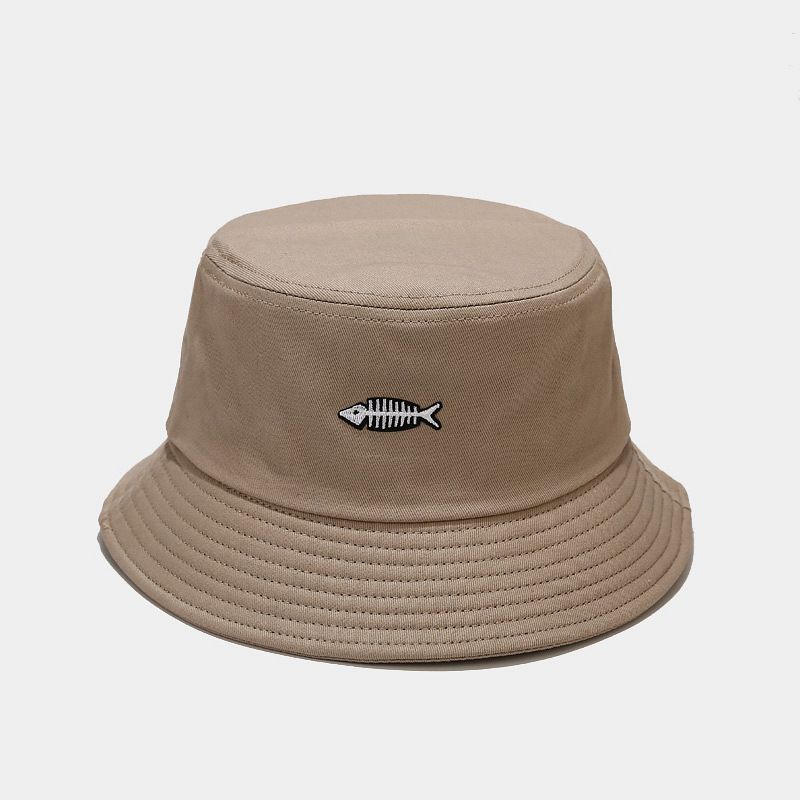 Yaratıcı yeni balık kılçığı etiketleme havza şapka Harajuku retro gündelik güneş kremi siperliği erkek ve kadın kova şapka_voghion.com