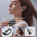 New AI Smart Bluetooth Earphones Semi-In-Ear Open-Ear YJ-55 Sports Simultaneous Translation Leather Texture_voghion.com