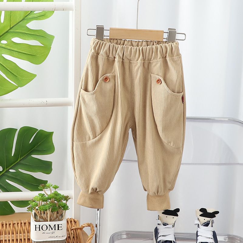 2024 Nieuwe jongens herfst losse en veelzijdige baby corduroy legging elastische casual sportbroek_voghion.com