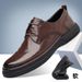 Internet Celebrity Loafers Men's Casual Business British Style Lace-up Small Leather Trendy Driving Shoes_voghion.com