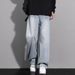 Jeans dritti da uomo, pantaloni casual larghi primaverili e autunnali, pantaloni retrò americani per ragazzi adolescenti, pantaloni con cambio graduale_voghion.com
