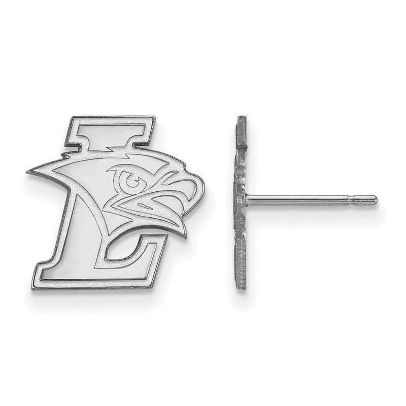 Sterling Silver Rhodium-plated LogoArt Lehigh University Small Post Earrings_voghion.com