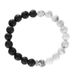 New Style Online Celebrity Einfaches, vielseitiges Herren-Vulkangestein, weiße Kiefer, schwarze und weiße Perlen, Handschmuck, Persönlichkeit, Yin und Yang, Paar-Armband_voghion.com