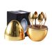 Greenhome 1 conjunto de colher luz luxo aço inoxidável em forma de ovo colher talheres kit rack suprimentos para casa_voghion.com