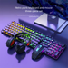 Wrangler Punk Mechanical Feel Keyboard Headset Wired E-sports Gaming Desktop Laptop_voghion.com
