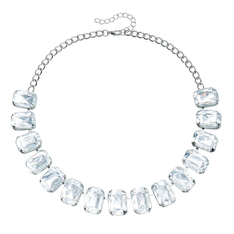Elegant Glam Geometric Rhinestones Alloy  Choker Wholesale_voghion.com