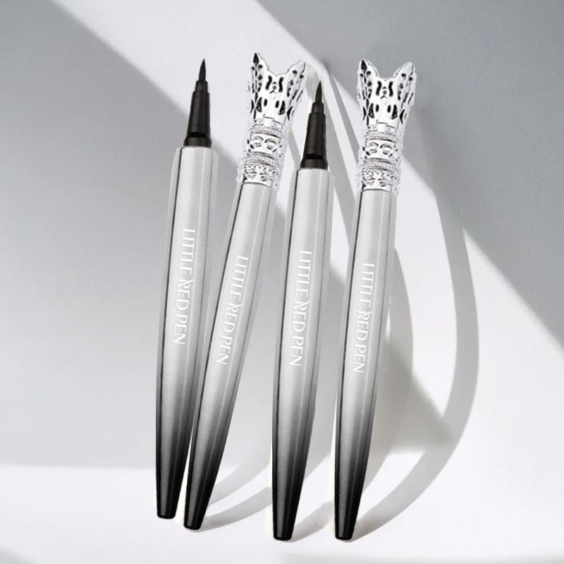 Lidschatten & Liner Kombination Eyeliner Flüssig Wasserfest und nicht leicht zu verwischen Extrem feines Make-up Natürlicher Augen-Seidenraupenstift_voghion.com