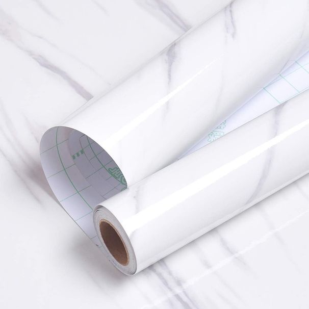 Abziehen und Aufkleben der Arbeitsplatte, wasserdicht, Marmor, Küchentheke, weißer Schrank, Tapetenaufkleber_voghion.com