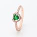 Bague en argent avec pierre unique en forme de cœur incliné transparent de la famille, bague en coquillage rose vert pour femme, cadeau_voghion.com
