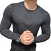 Men's Stretch Quick-Dry Long Sleeve T-Shirt - Slim Fit Gym Workout Shirt, Breathable & Moisture-Wicking Base Layer For Casual & Training_voghion.com