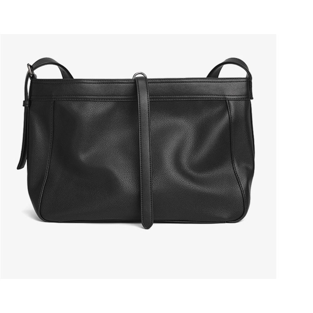 Borsa a tracolla in morbida pelle con grana di litchi di alta qualità, nuova tendenza autunno e inverno 2025, borsa a tracolla da uomo semplice e alla moda, Hundred_voghion.com