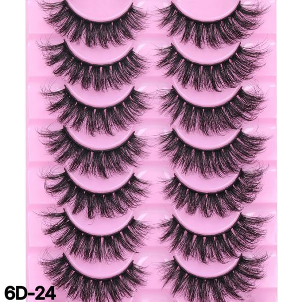 Wimpern Set 7 Paar Wimpern Simulation Schlanke Natürliche Locken Dicke Wimpern Falsche Wimpern_voghion.com