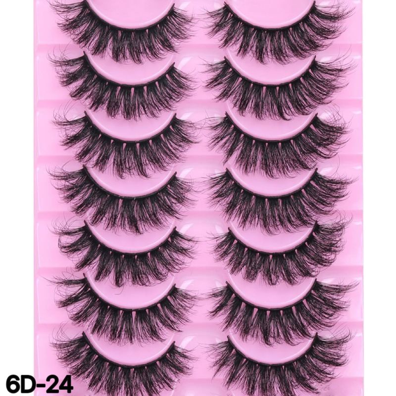 Eyelashes Set 7 Pairs Of Eyelashes Simulation Slender Natural Curl Thick Eyelashes False Eyelashes_voghion.com