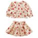 Baby Girls Clothes Sets Autumn Spring Kids Tops Cartoon Strawberry Sweater Skirt 2 Piece 3-7 Years Children Set_voghion.com
