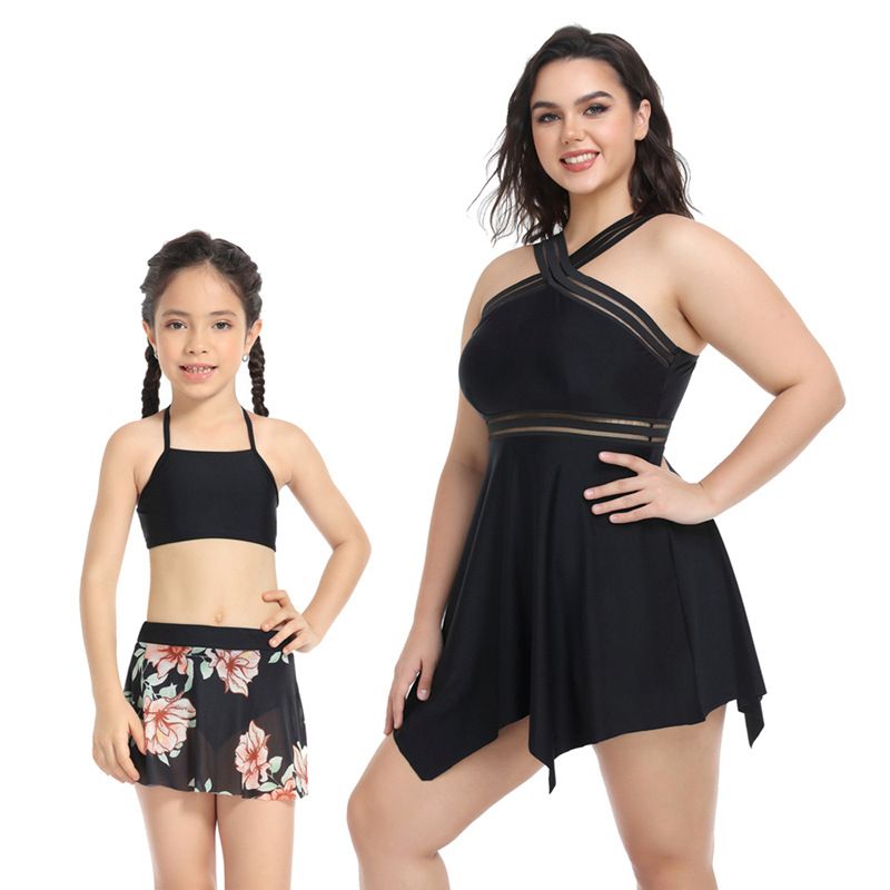 Strój kąpielowy rodzinny Strój kąpielowy plus size dla matki i córki Strój kąpielowy rodzinny plus size_voghion.com