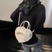 Women's Heart-Shaped Handbag 2025 Fall/Winter New Bow-Tie White Crossbody Bag Minimalist Shoulder Bag_voghion.com