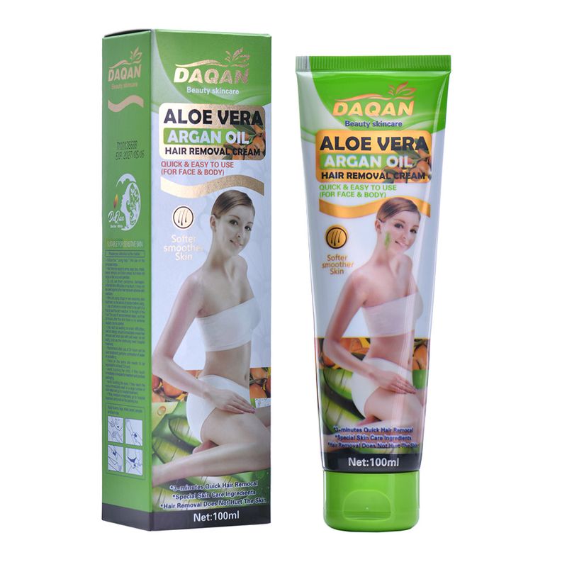 Creme depilatório DAQAN Aloe Vera suave e indolor para todo o corpo_voghion.com