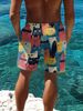 Unbeatable Quality New Men's Fitness Running Sports Basketball With Creative Cat Print Pattern Beach Shorts_voghion.com