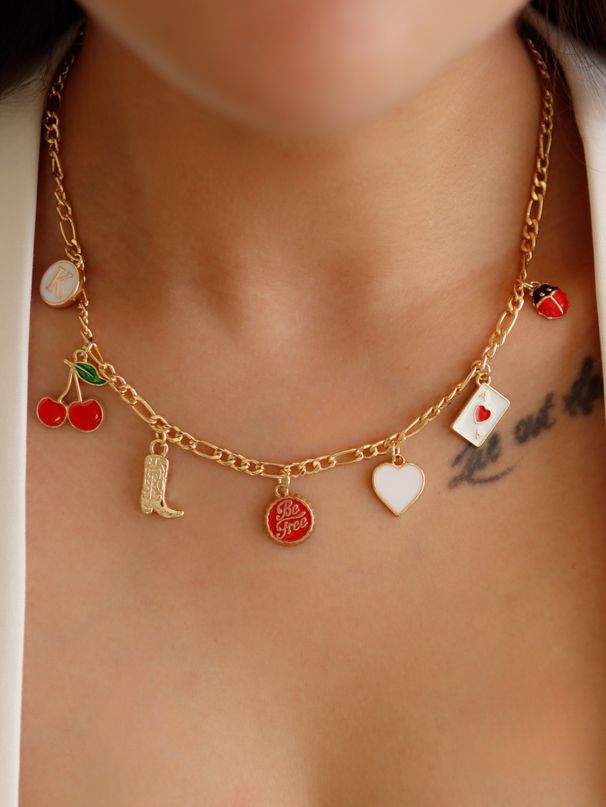 Dopamin-Kirsch-Seestern-Chili-Anhänger für Damen, Charm-Kette, Strandschmuck, Urlaubsgeschenk_voghion.com