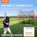 VEVOR 7x7 Ft Baseball Softball Practice Net, Portable Baseball Training Net For Hitting Batting Catching Pitching, Backstop Baseball Equipment Training Aids With Strike Zone_voghion.com