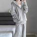 2025 Spring And Autumn Women's Sports Suit Korean Version Loose Hooded Fashion Lazy Style Casual Running Two-Piece_voghion.com