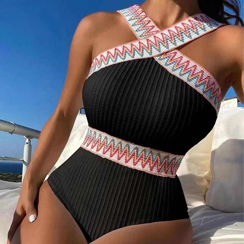 One-Piece Hot Spring Bikini Multi-Color Two-Piece Swimsuit Sexy_voghion.com