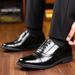 2025 Frühling und Herbst Neue Business-Kleidung Herren Drei Joint Lace Single Atmungsaktive Sicherheitslederschuhe 002_voghion.com