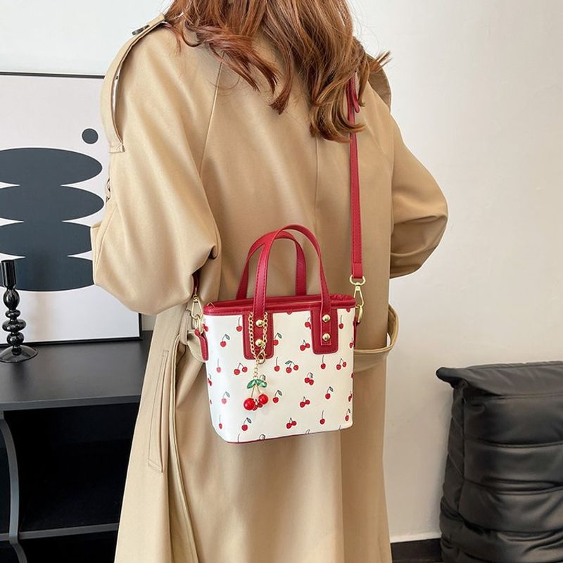 Borsa a mano da donna, borsa a mano alla moda, grande capacità, carina, borsa a tracolla, secchiello_voghion.com