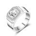 MJZ034 Simulated Square Diamond, Full Arm Set, Wealthy Diamond Ring, Trendy Men's Wide Version, Large Ring_voghion.com