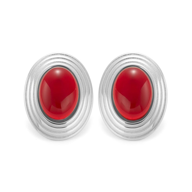 Damenschmuck Echtgold Galvaniséiert Titanstahl Eenzegaarteg Glécksaa Smaragd Ouerréng_voghion.com