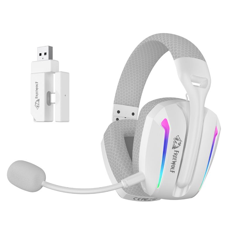 Wireless Gaming Headset With Mic, 2.4G/Bluetooth 5.3 For PC PS5 PS4 Switch, Low Latency, Noise Cancelling, Comfortable Over Ear_voghion.com
