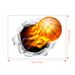 3D wall N1018 fire football PVC printing non fading frosted car sticker_voghion.com