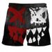Premium Products Men's 3D With Personalized Smiling Face XX Pattern Summer Casual Men's Shorts_voghion.com
