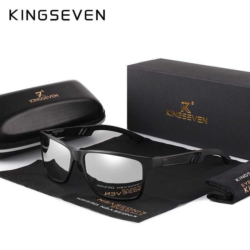 Fashion KINGSEVEN Aluminum Square Men/Women Polarized Coating Mirror Sun GlassesEyewear Sunglasses For Men_voghion.com