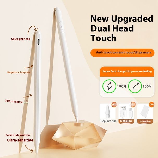 Private capacitive   pencil suitable for   iPad tablet dual head touch screen handwriting pen_voghion.com