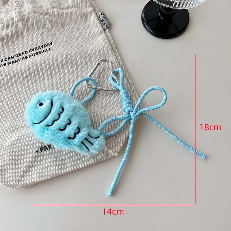 Ciondoli per borse, ciondolo con fiocco in corda a forma di cane maculato, peluche colorato, portachiavi con cordino, versatile ciondolo per borsa_voghion.com