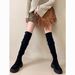 Two-Way Fold Thick-Soled Long For Women 2024 Winter New Chunky Heel Over-the-Knee Riding Boots Spring Autumn Style_voghion.com