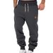 Men's Brushed Fleece Sweatpants With Cuffed Hem - Warm, Comfortable & Stylish Casual Workwear Pants_voghion.com