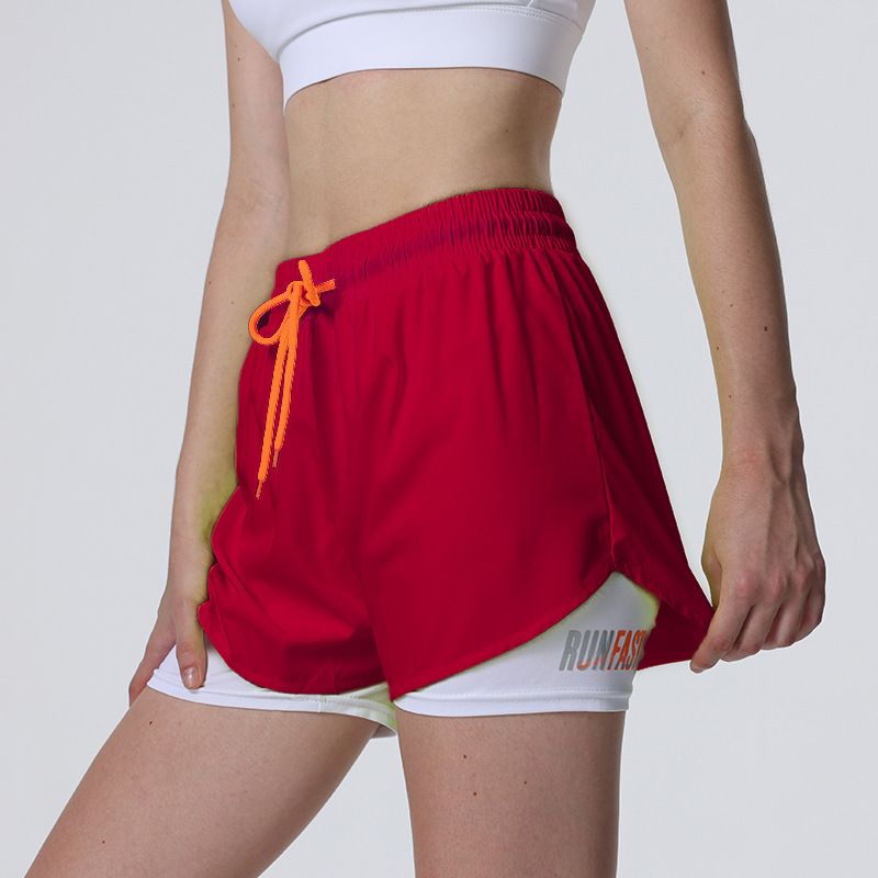 Sportshorts, Damen Sommer Hot Night Blendschutz-Yogahose, Lässig Schnelltrocknend, Laufen, Atmungsaktiv, Zweiteilig_voghion.com