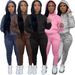 Women's Fleece-Lined Two-Piece Set With Hoodie And Large Hip Pants Casual Sports Sweatshirt Wholesale_voghion.com