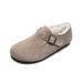 Slip-On Original Winter Plüsch Warme Dicke Sohle Einzelne Echtes Leder Pelz Schuhe Frauen Große Größe_voghion.com
